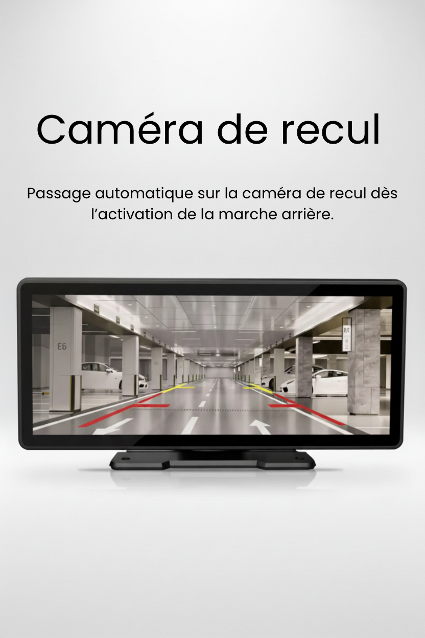 Autoradio Portable CarPlay & Android Auto - Écran Tactile avec Support Ventouse