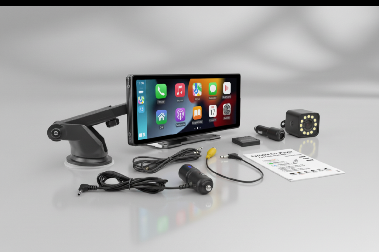 Système de lecteur de voiture complet avec caméra de recul